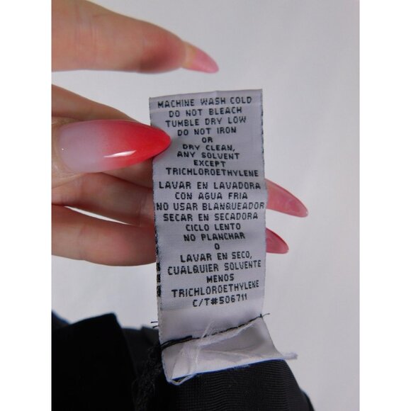 Danny & Nicole Jacket Womens 14 Black Velvet Sheer Sleeve Satin Shawl Collar - Picture 12 of 12